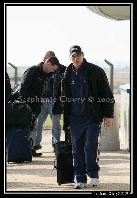 Photo hockey reportage Conti Cup : Arrivée des Foxes de Bolzano