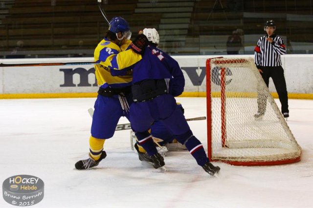 Photo hockey match France U20 - Ukraine le 12/12/2015
