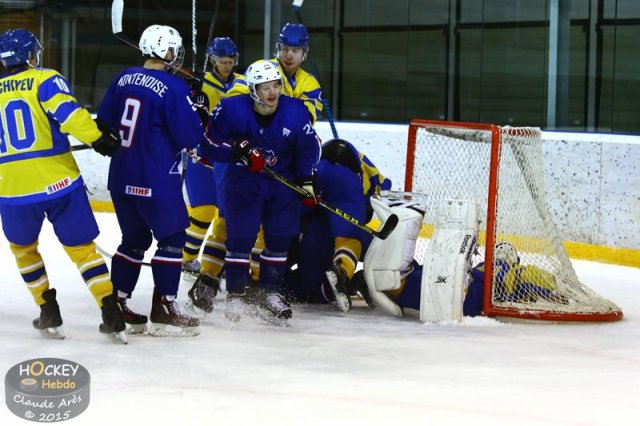 Photo hockey match France U20 - Ukraine le 12/12/2015