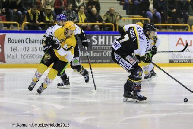 Photo hockey match Rouen - Strasbourg  le 05/01/2016
