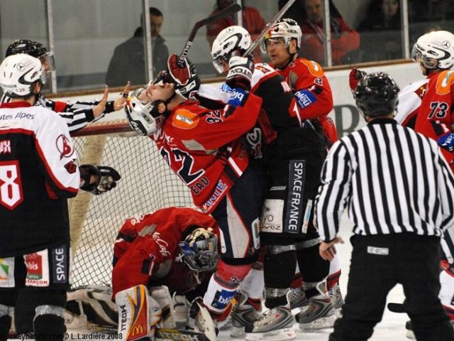 Photo hockey match Briançon  - Grenoble  le 30/12/2008