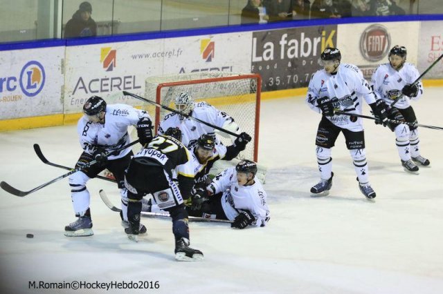 Photo hockey match Rouen - Brest  le 16/01/2016