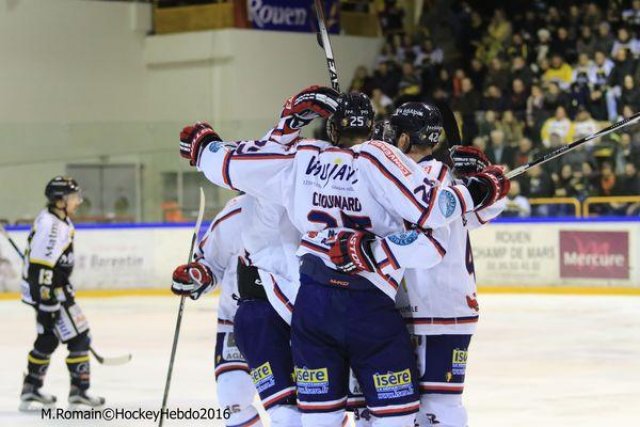 Photo hockey match Rouen - Grenoble  le 22/01/2016