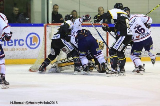 Photo hockey match Rouen - Grenoble  le 22/01/2016