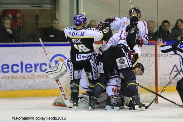 Photo hockey match Rouen - Grenoble  le 22/01/2016