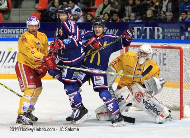 Photo hockey match Grenoble  - Dijon  le 02/02/2016