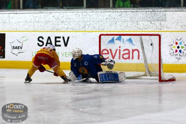 Photo hockey match Chamonix  - Dijon  le 08/03/2016