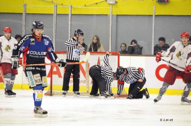 Photo hockey match Caen  - Cergy-Pontoise le 24/01/2009