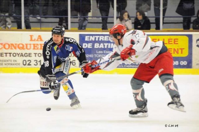 Photo hockey match Caen  - Cergy-Pontoise le 24/01/2009