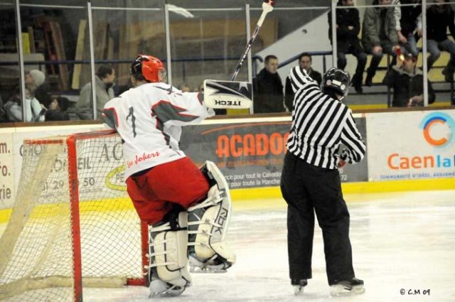 Photo hockey match Caen  - Cergy-Pontoise le 24/01/2009