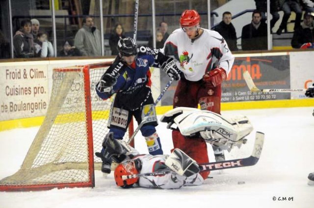 Photo hockey match Caen  - Cergy-Pontoise le 24/01/2009