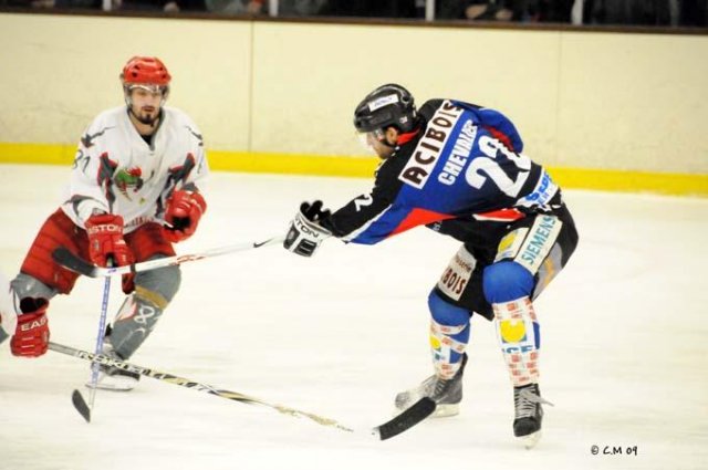 Photo hockey match Caen  - Cergy-Pontoise le 24/01/2009