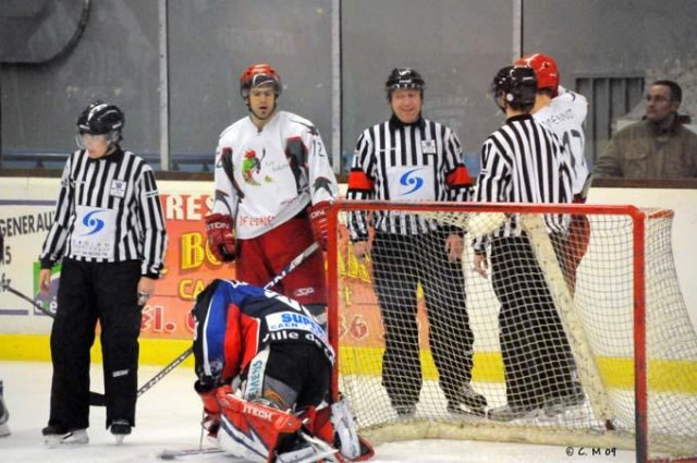 Photo hockey match Caen  - Cergy-Pontoise le 24/01/2009