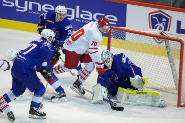 Photo hockey match France - Denmark le 15/04/2016