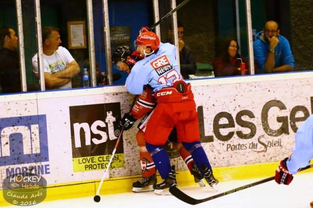 Photo hockey match Chamonix / Morzine - Grenoble  le 24/08/2016