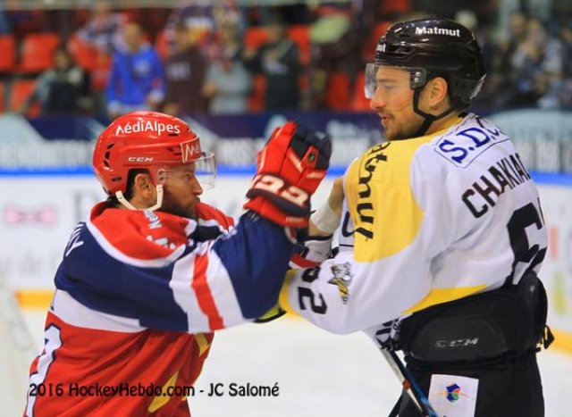 Photo hockey match Grenoble  - Rouen le 27/09/2016