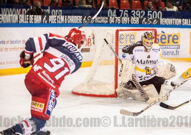 Photo hockey match Grenoble  - Rouen le 27/09/2016
