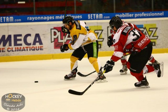 Photo hockey match Chamonix / Morzine - Strasbourg  le 23/10/2016