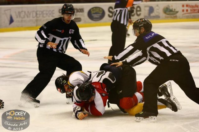Photo hockey match Chamonix / Morzine - Strasbourg  le 23/10/2016