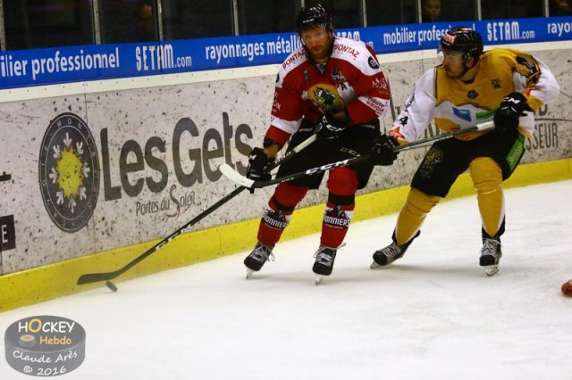 Photo hockey match Chamonix / Morzine - Strasbourg  le 23/10/2016