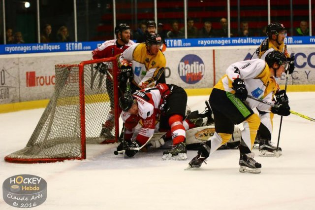 Photo hockey match Chamonix / Morzine - Strasbourg  le 23/10/2016