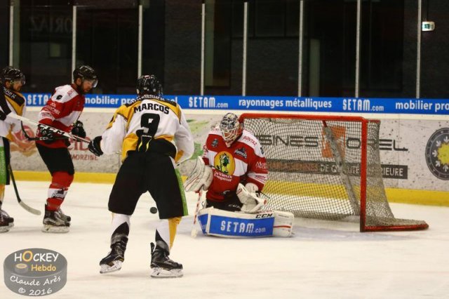 Photo hockey match Chamonix / Morzine - Strasbourg  le 23/10/2016