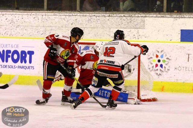 Photo hockey match Chamonix / Morzine - Bordeaux le 23/12/2016