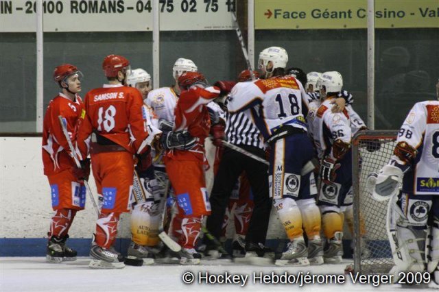 Photo hockey match Valence - Montpellier  le 07/02/2009