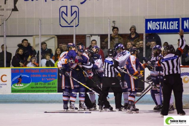 Photo hockey match Clermont-Ferrand - Caen  le 28/01/2017