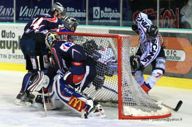Photo hockey match Grenoble  - Angers  le 30/01/2008