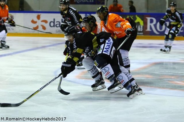 Photo hockey match Rouen - Amiens  le 19/08/2017