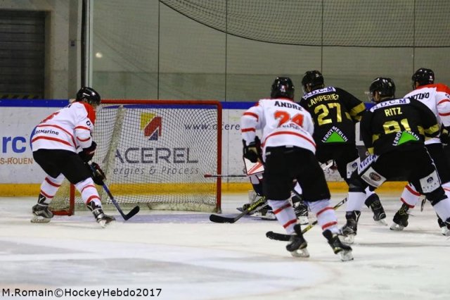 Photo hockey match Rouen - Bordeaux le 19/09/2017