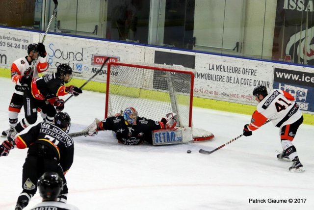 Photo hockey match Nice - Epinal  le 08/12/2017