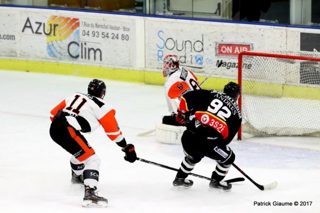 Photo hockey match Nice - Epinal  le 08/12/2017