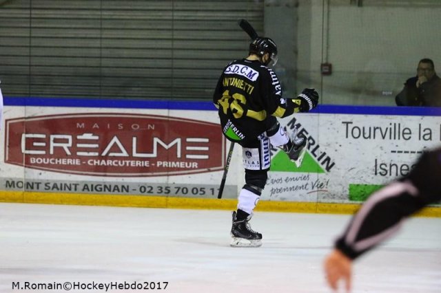 Photo hockey match Rouen - Lyon le 29/12/2017
