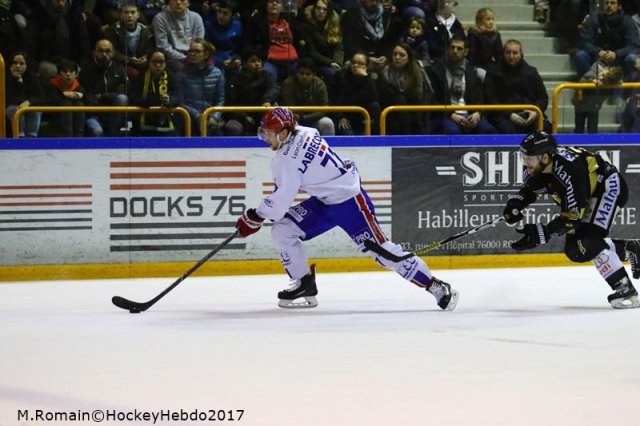 Photo hockey match Rouen - Lyon le 29/12/2017