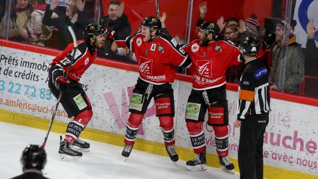Photo hockey match Amiens  - Rouen le 19/01/2018