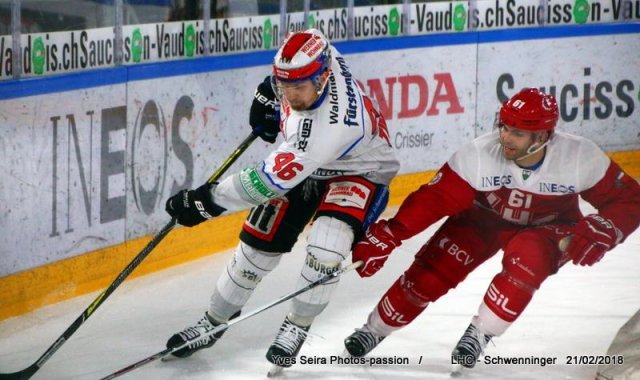 Photo hockey match Lausanne - Schwenningen le 21/02/2018