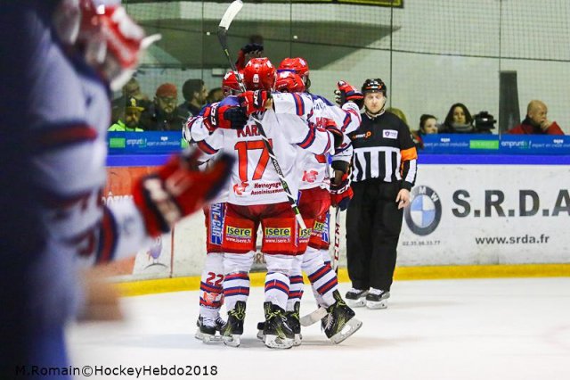 Photo hockey match Rouen - Grenoble  le 27/03/2018