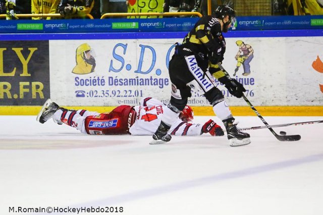 Photo hockey match Rouen - Grenoble  le 27/03/2018