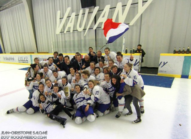 Photo hockey reportage Le sacre des françaises