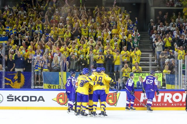 Photo hockey match Slovakia - Sweden le 12/05/2018