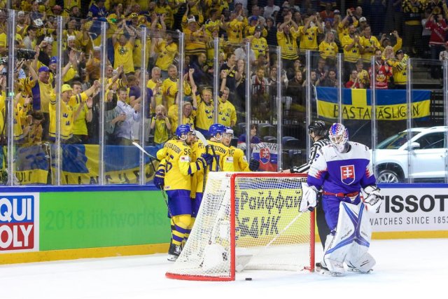 Photo hockey match Slovakia - Sweden le 12/05/2018