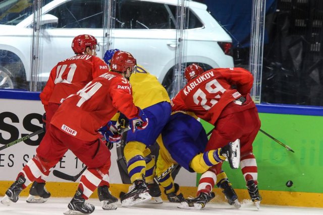 Photo hockey match Russia - Sweden le 15/05/2018