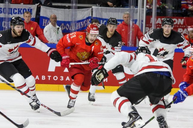 Photo hockey match Russia - Canada le 17/05/2018