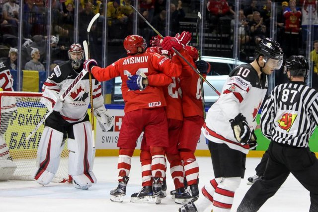 Photo hockey match Russia - Canada le 17/05/2018