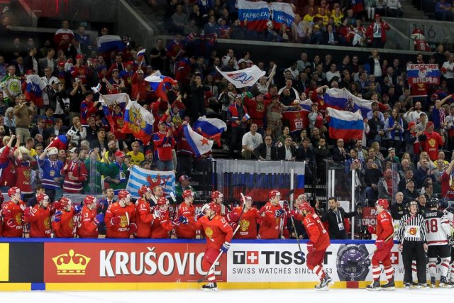 Photo hockey match Russia - Canada le 17/05/2018