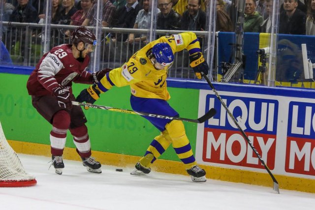 Photo hockey match Sweden - Lettonie le 17/05/2018