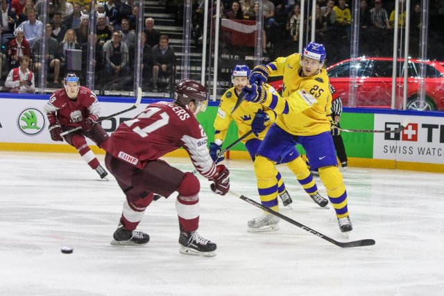 Photo hockey match Sweden - Lettonie le 17/05/2018