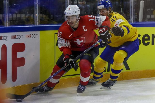 Photo hockey match Sweden - Switzerland le 20/05/2018